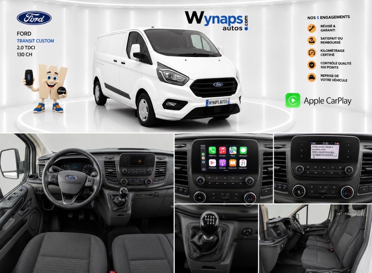 FORD TRANSIT CUSTOM FOURGON 280 L1H1 2.0 ECOBLUE 130 TREND BUSINESS