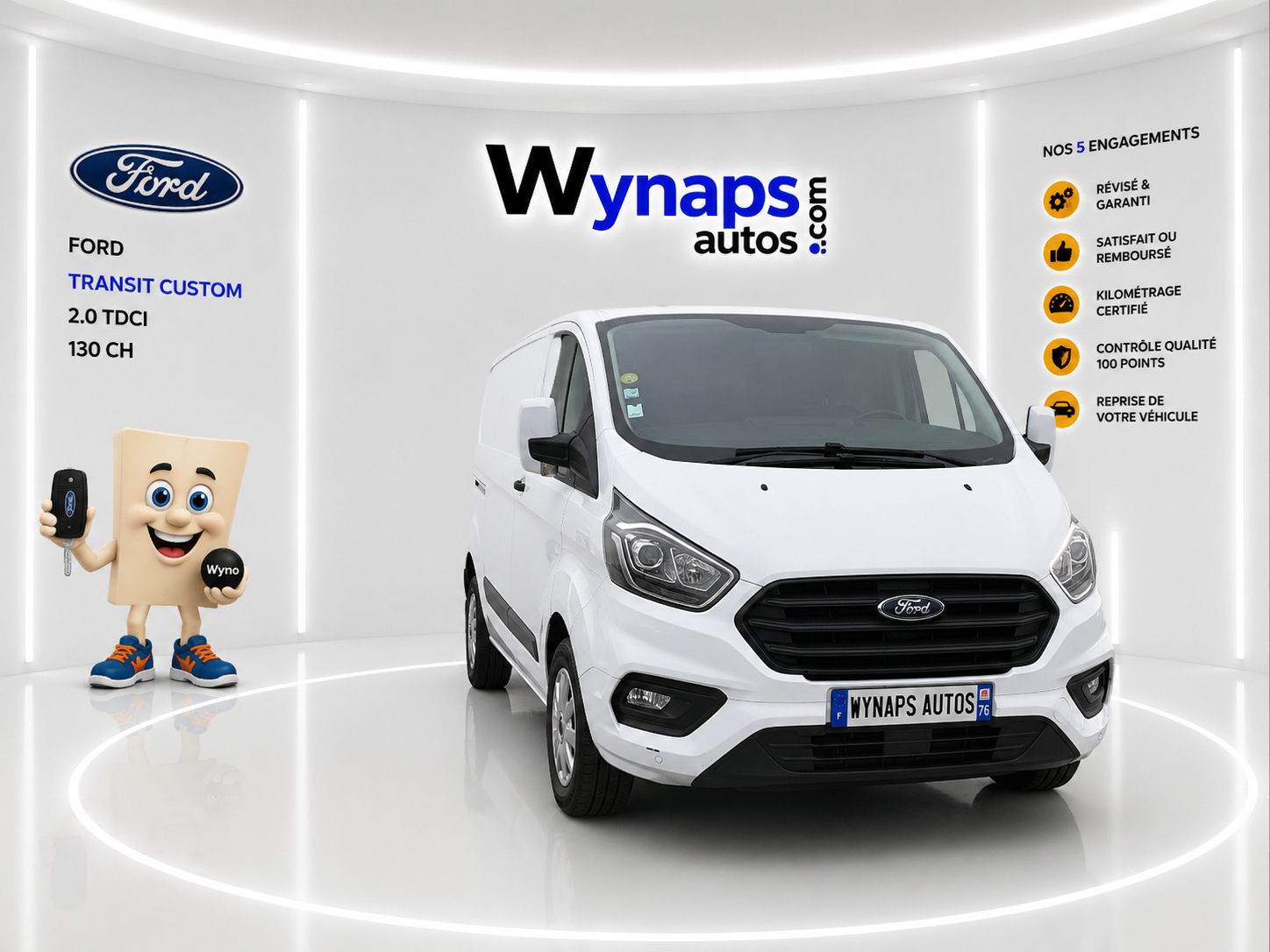 FORD TRANSIT CUSTOM FOURGON 280 L1H1 2.0 ECOBLUE 130 TREND BUSINESS