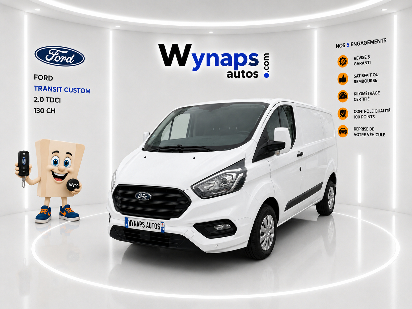FORD TRANSIT CUSTOM FOURGON 280 L1H1 2.0 ECOBLUE 130 TREND BUSINESS