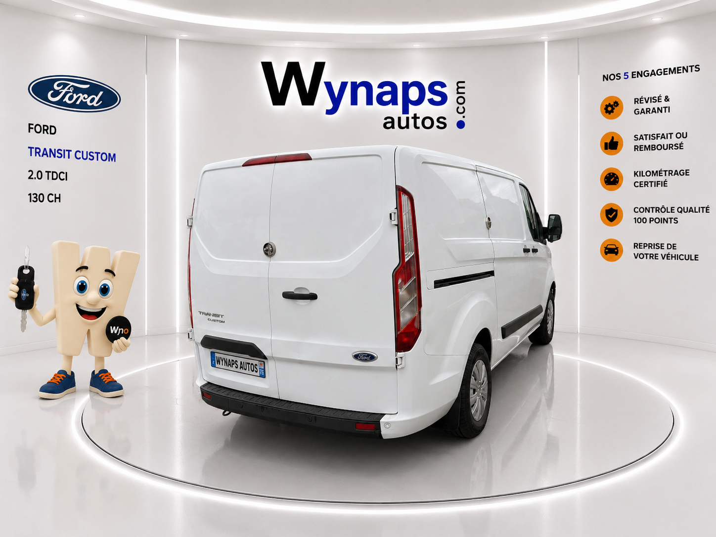 FORD TRANSIT CUSTOM FOURGON 280 L1H1 2.0 ECOBLUE 130 TREND BUSINESS