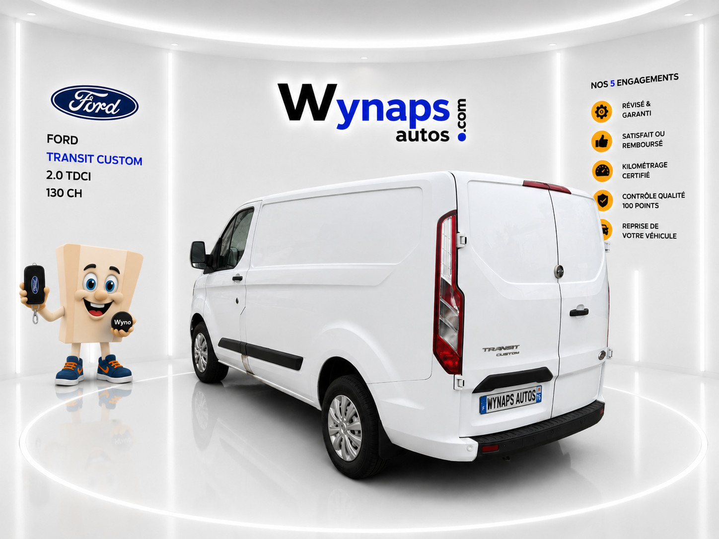 FORD TRANSIT CUSTOM FOURGON 280 L1H1 2.0 ECOBLUE 130 TREND BUSINESS