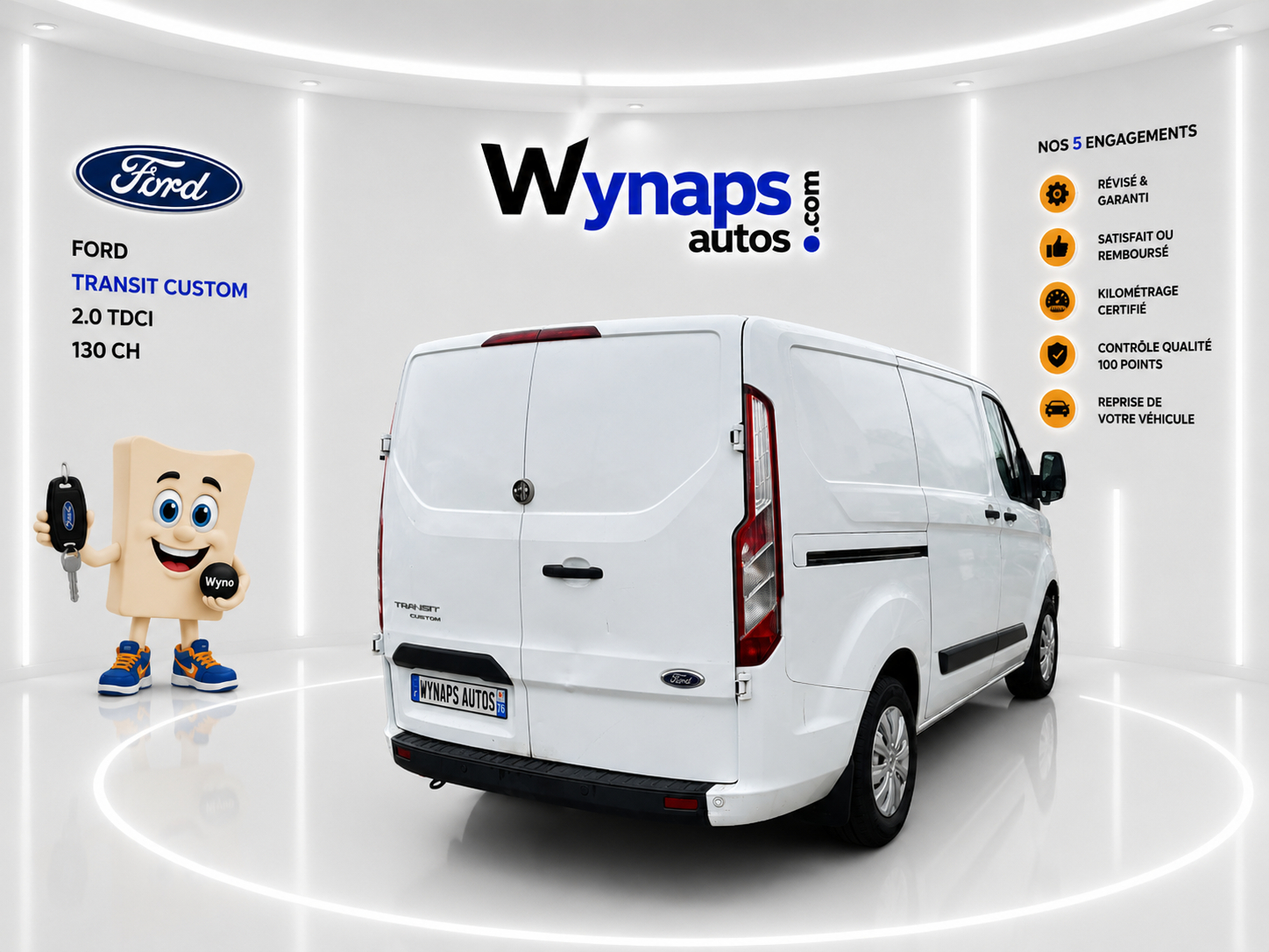 FORD TRANSIT CUSTOM FOURGON 280 L1H1 2.0 ECOBLUE 130 TREND BUSINESS
