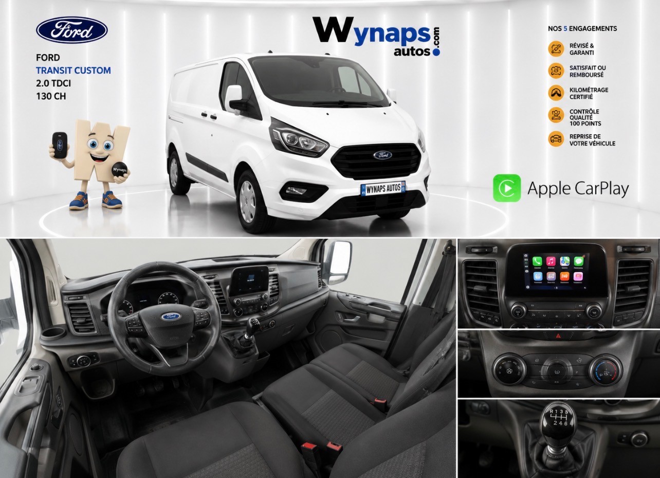 FORD TRANSIT CUSTOM FOURGON 280 L1H1 2.0 ECOBLUE 130 TREND BUSINESS