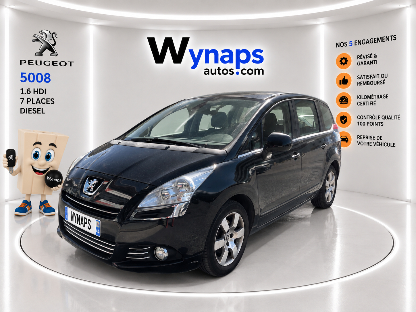 PEUGEOT 5008 BUSINESS 1.6 HDi 112ch FAP BVM6 Business Pack 7pl